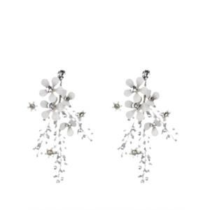 NEW DESIGN BY CONCEPTION women's floral earrings in silver